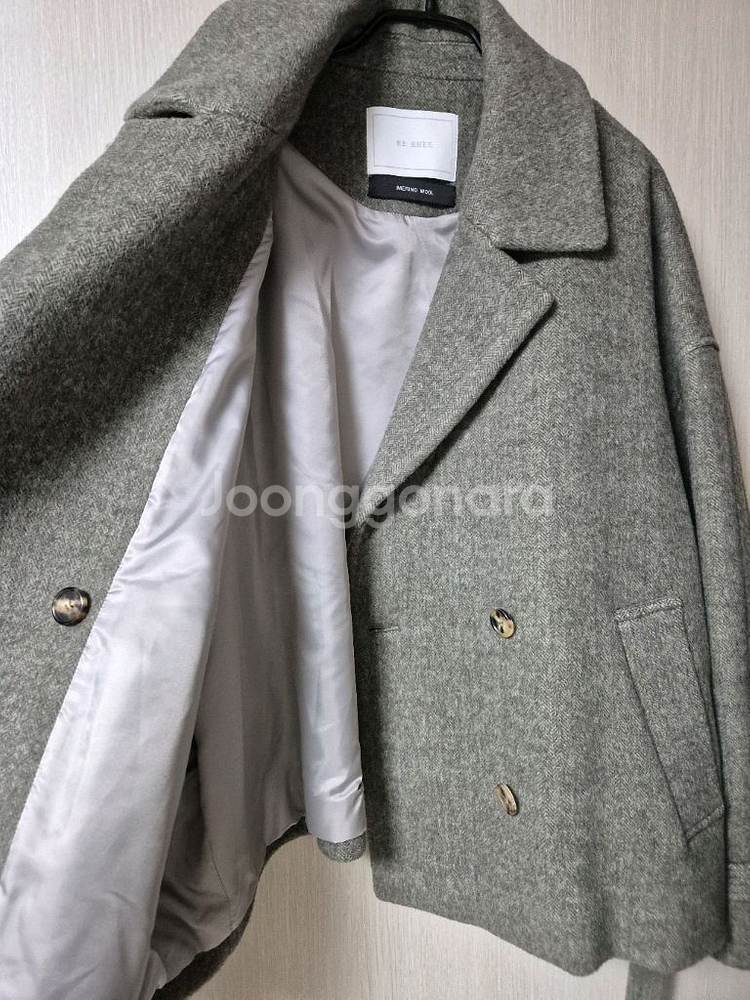 RE RHEE 리이 하프코트 숏자켓 벨트코트 메리노울 자켓 66--4