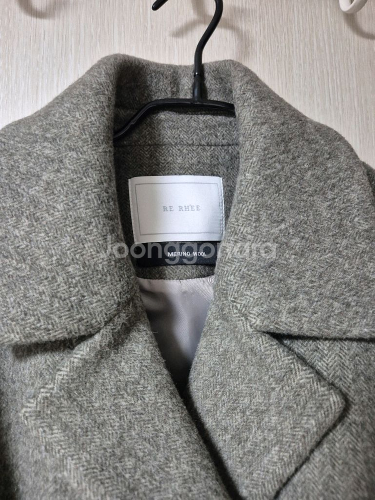 RE RHEE 리이 하프코트 숏자켓 벨트코트 메리노울 자켓 66--5