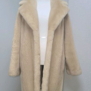 휘메일 풀스킨 코펜 플레티넘 팔로미노 컬러 후드 밍크코트