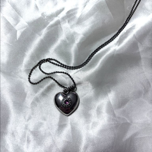 [판매](개별가)판도라 목걸이 펜던트 로켓 로돌라이트 트레저하트 14k 콤비플라워 실버 체인