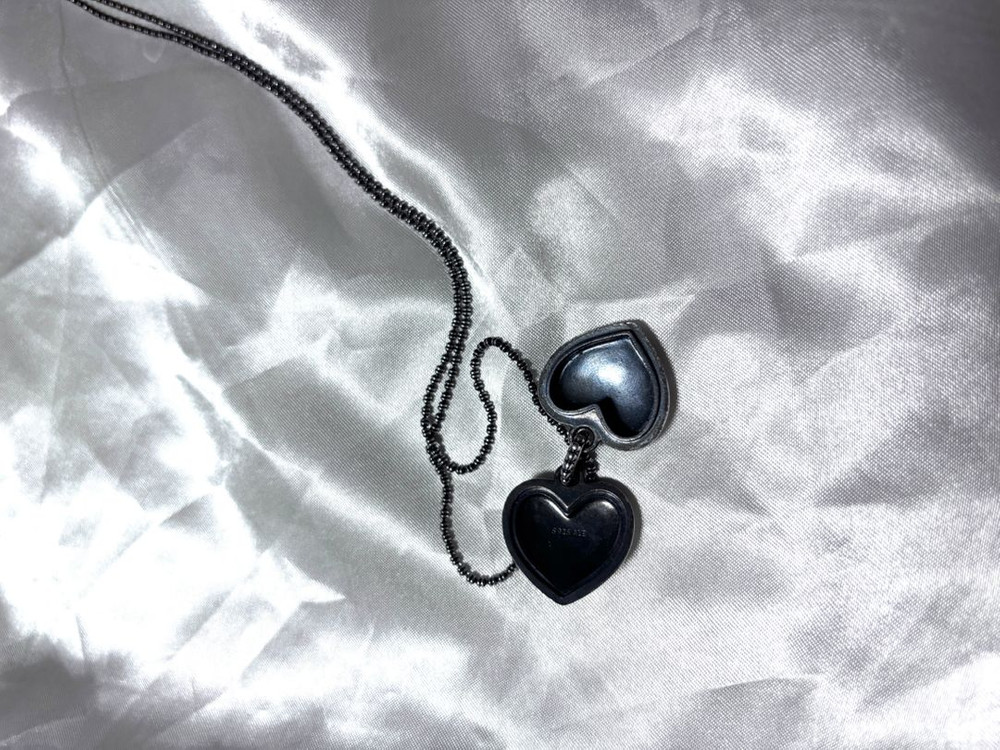 [판매](개별가)판도라 목걸이 펜던트 로켓 로돌라이트 트레저하트 14k 콤비플라워 실버 체인 이미지