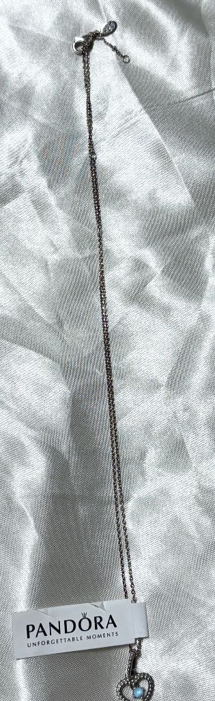 [판매](개별가)판도라 목걸이 펜던트 로켓 로돌라이트 트레저하트 14k 콤비플라워 실버 체인 이미지