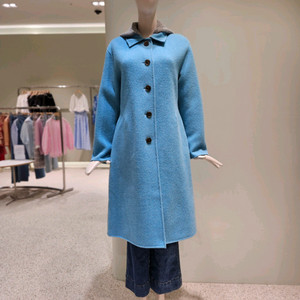 듀엘 니트 후드 핸드메이드 코트