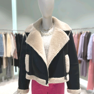 듀엘 에코가죽 무스탕점퍼