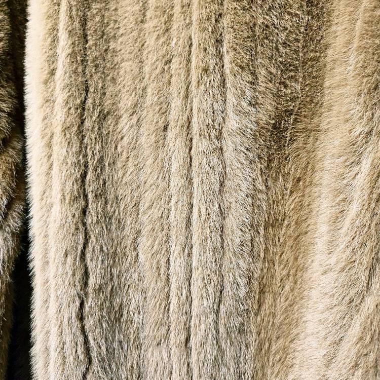 브라운 페이크밍크 퍼 롱코트(미착용)--4