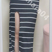 스트라이프 나시형 옆트임 롱피스 XS (착샷O)