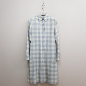 띠어리 Theory 체크 실크 코튼 셔츠 원피스 P사이즈