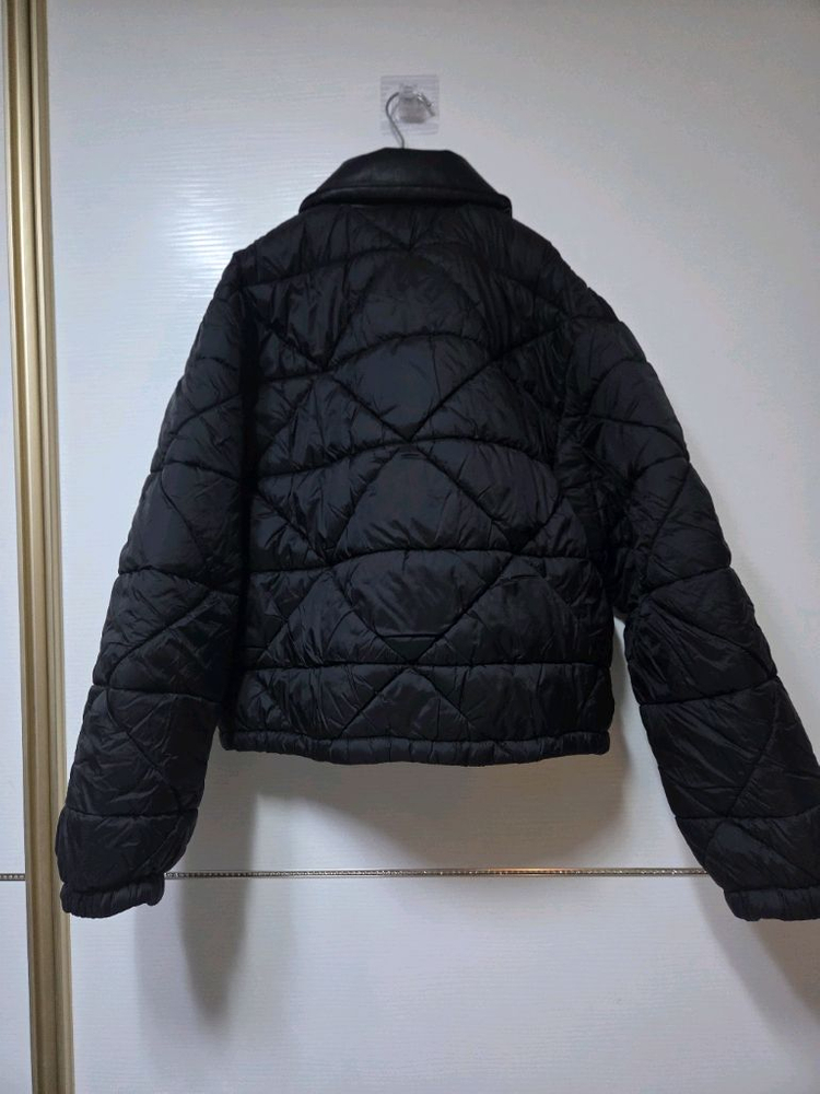 한섬 시스템 25fw 신상 레더 카라 퀄팅 패딩 55 (새것) 이미지