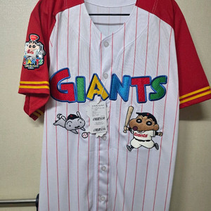 (새상품) 롯데 자이언츠 짱구 콜라보 유니폼 판매합니다.2XL 110 (김원중 마킹)