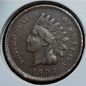 미국 극미++ 1903년 1센트 극미주화.외국주화.주화 화폐 동전 이미지