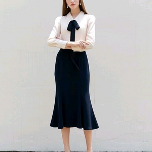 브라이드앤유 엠마 머메이드 네이비 원피스