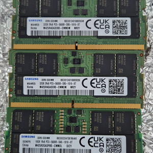 노트북용 DDR5 5600B 메모리 32GB 2개, 16GB 1개 일괄 판매합니다.