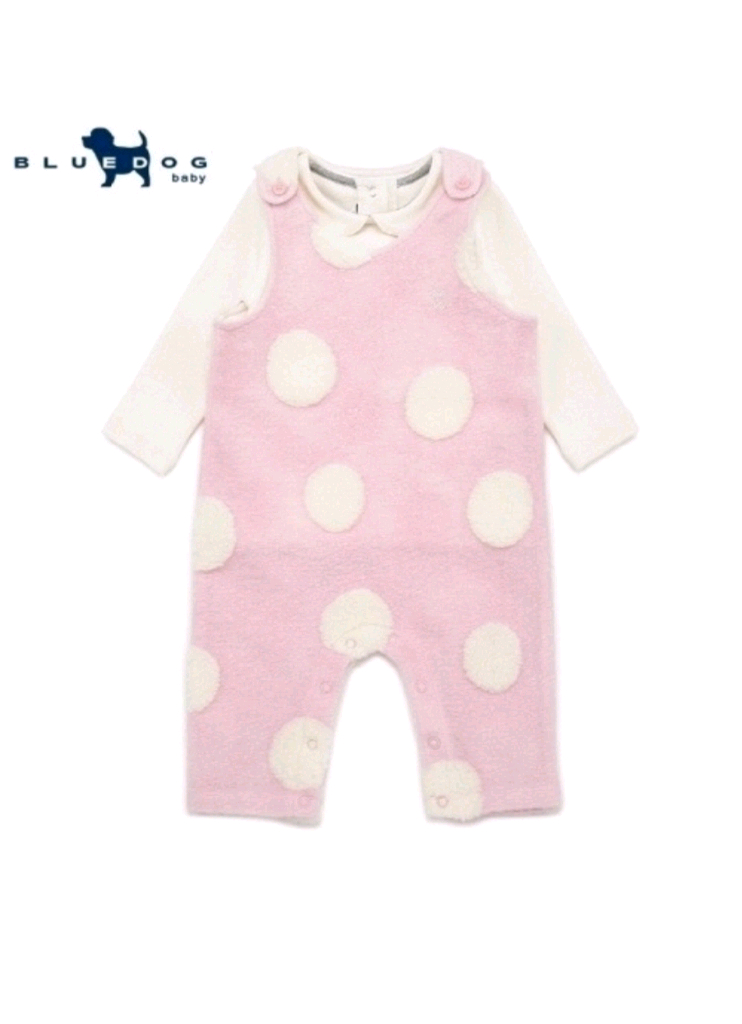 블루독베이비 유아 DOT 폼폼 우주복 SET--2