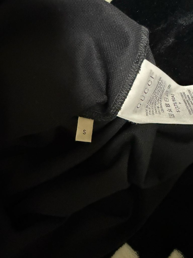구찌 GG 스트라이프 블랙 반팔 폴로티 이미지