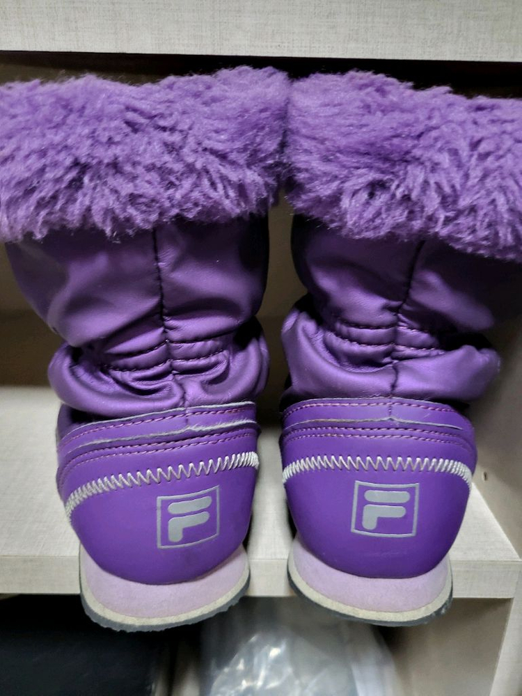 휠라 FILA 퍼플 퍼 부츠 175사이즈--1