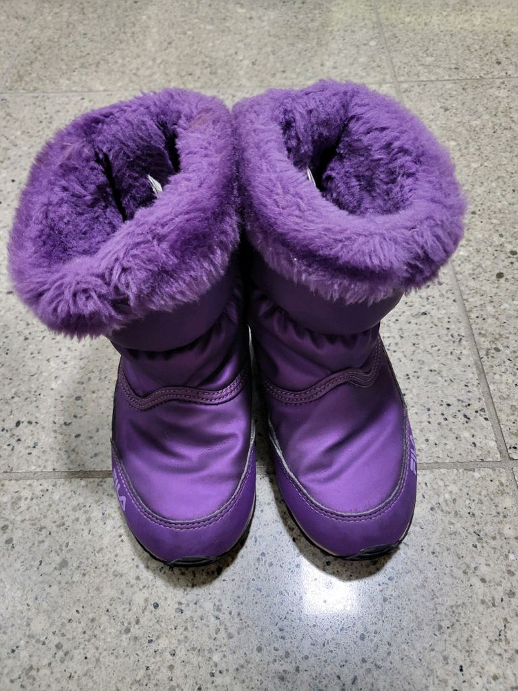 휠라 FILA 퍼플 퍼 부츠 175사이즈--2