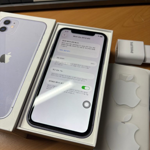 애플 아이폰11 128GB 퍼플 배터리 성능 68%