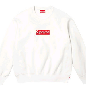 슈프림 워시드 박스로고 크루넥 화이트 XXL 사이즈
