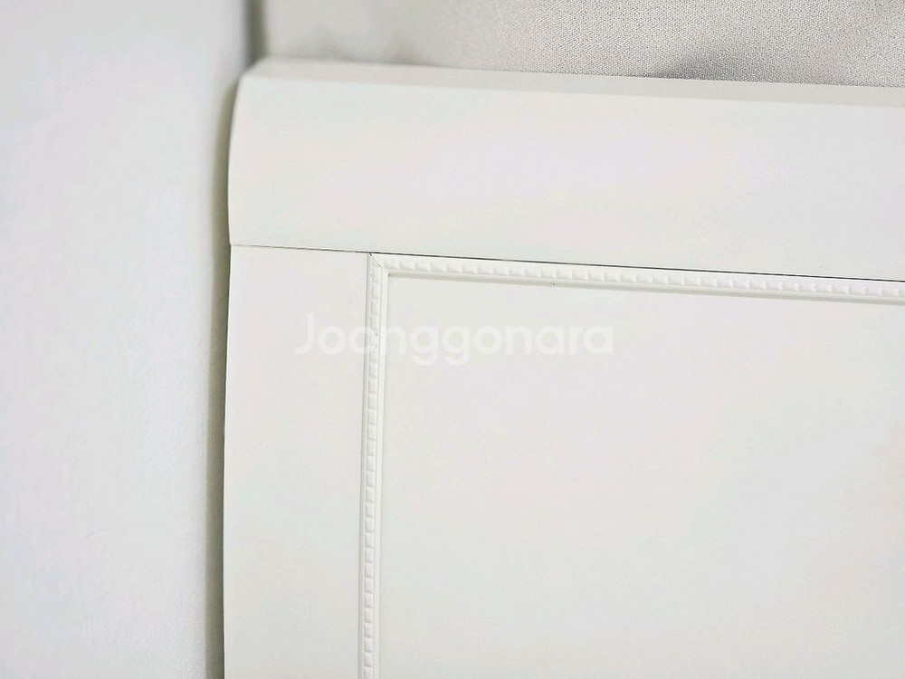 (상태최고) 국산 킹사이즈 침대 프레임 + 매트리스 세트 크림화이트--6