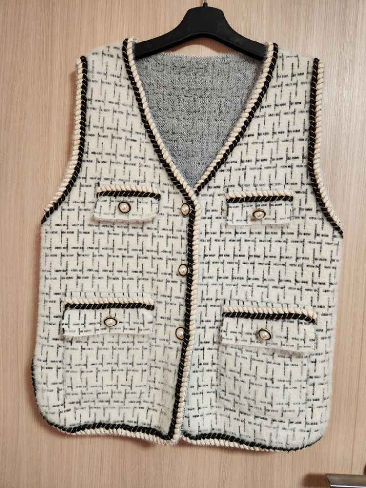 여성조끼 여자 겨울 니트조끼--0