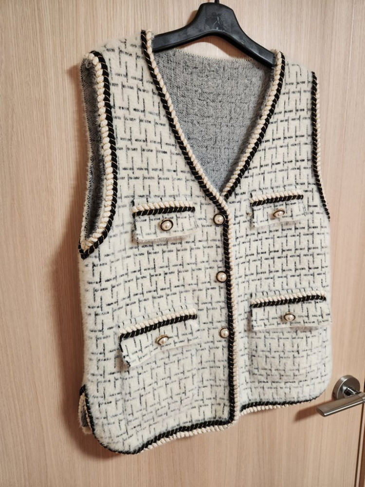 여성조끼 여자 겨울 니트조끼--1