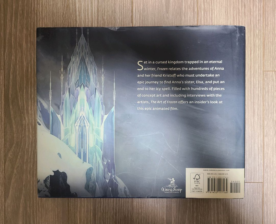 중고 디즈니 겨울왕국 컨셉 아트북--3