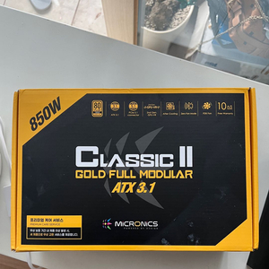 마이크로닉스 850W 골드 풀모듈러 ATX 3.1 파워서플라이 정상 작동 확인만 한 새상품