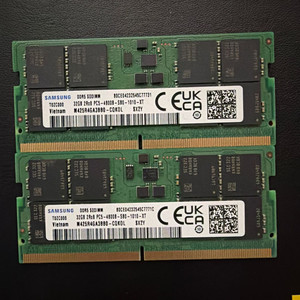 [판매] 삼성 노트북용 DDR5 64GB 4800MHz(32gb * 램 2개) (미사용/테스트 완료)
