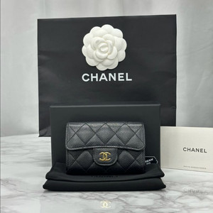 [풀구성]샤넬 클래식 똑딱이 금장메탈 카드지갑