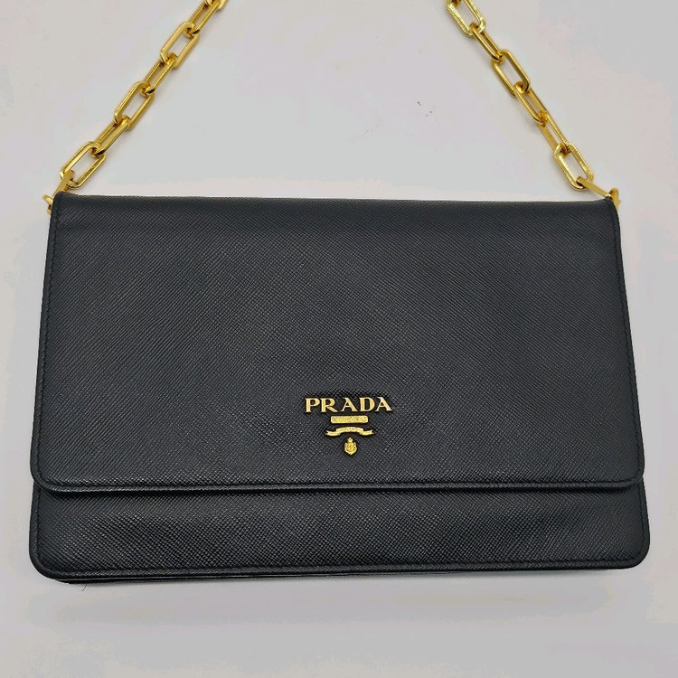 정품 프라다 사피아노 체인 크로스백--1
