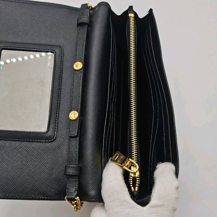 정품 프라다 사피아노 체인 크로스백--9