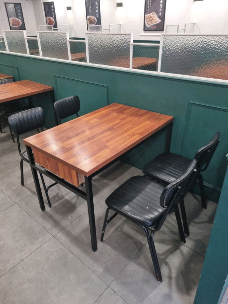 중고 .멀바우테이블 의자세트 이미지