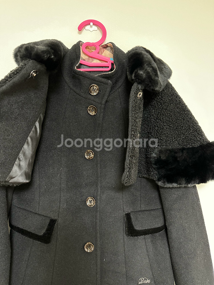 닥스키즈 여아 블랙 코트 150사이즈 케이프 2-3학년 입학코트--1