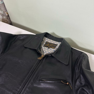 95 L 더칼리 블랙 홀스가죽 말가죽 유광 가죽자켓