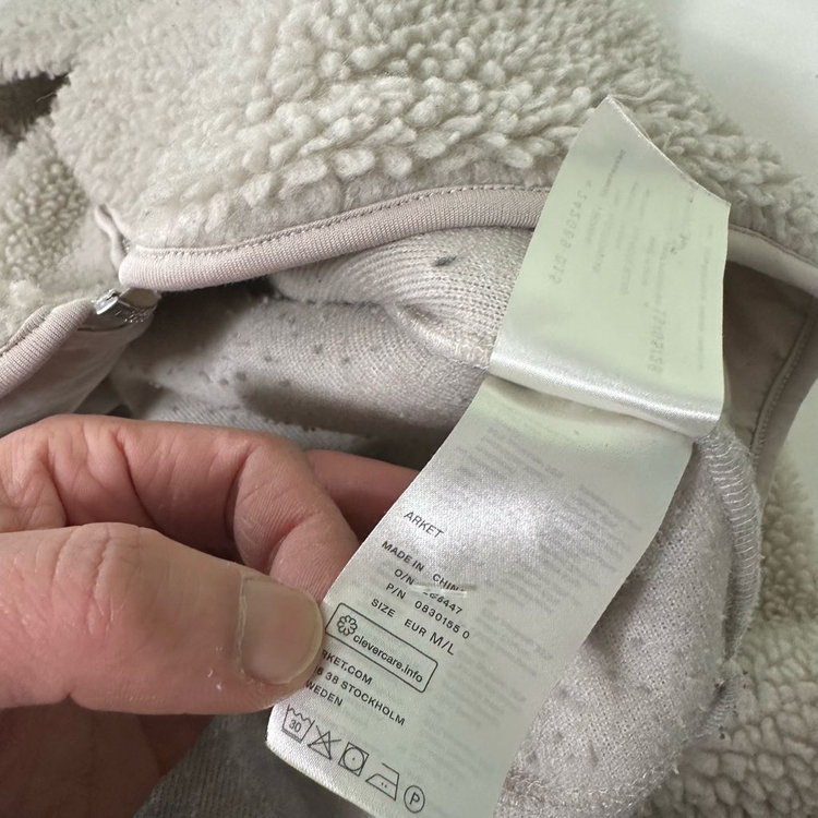 M-L 아르켓 오버핏 아이보리 플리스자켓--9