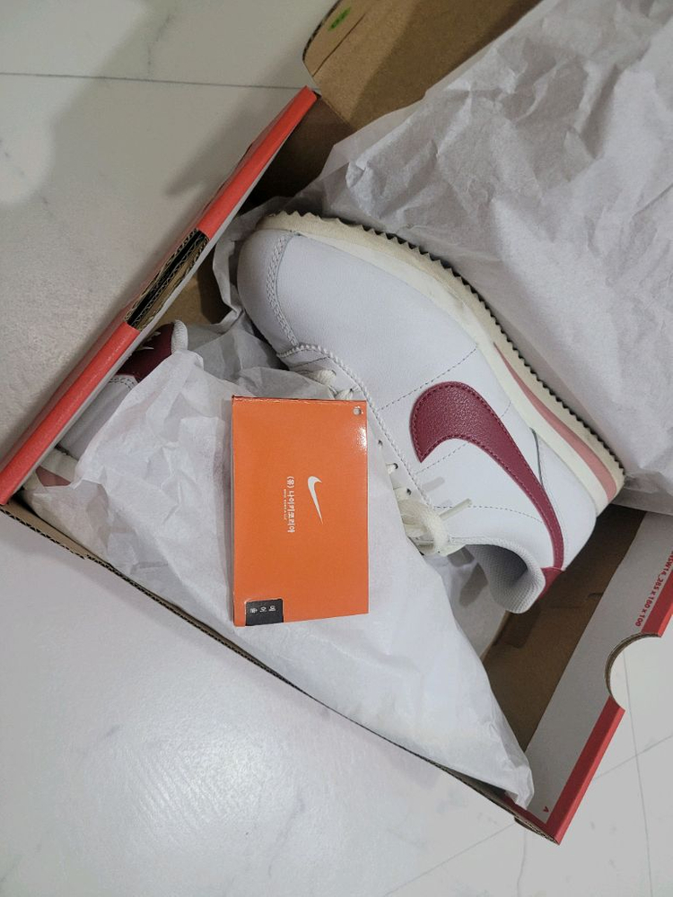 나이키 코르테즈 운동화 화이트 레드 230mm 이미지