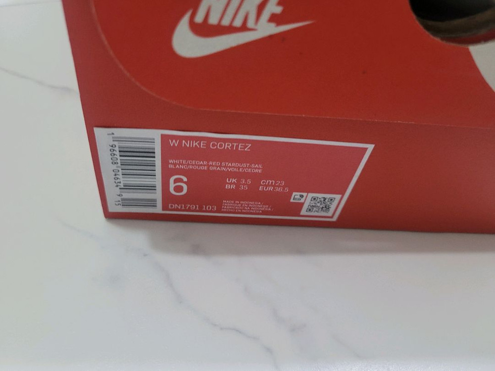 나이키 코르테즈 운동화 화이트 레드 230mm 이미지
