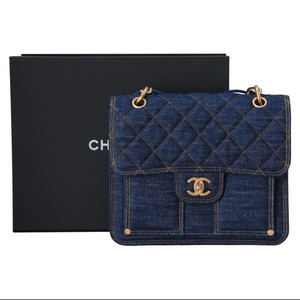 샤넬 데님 백팩 탑핸들 숄더 가능