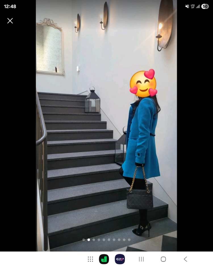 정품 버버리 가죽 버클 울코트 이미지