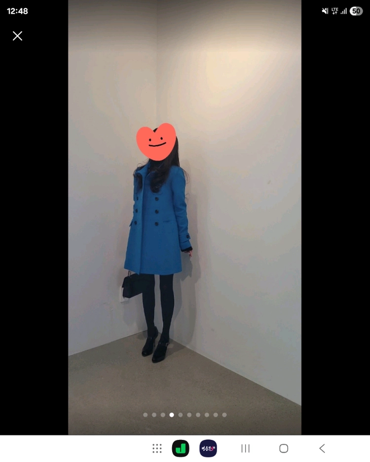정품 버버리 가죽 버클 울코트 이미지