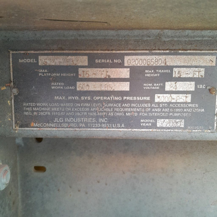 고소작업대 JLG1532 작업6.5미터 나트륨이온 배터리--8