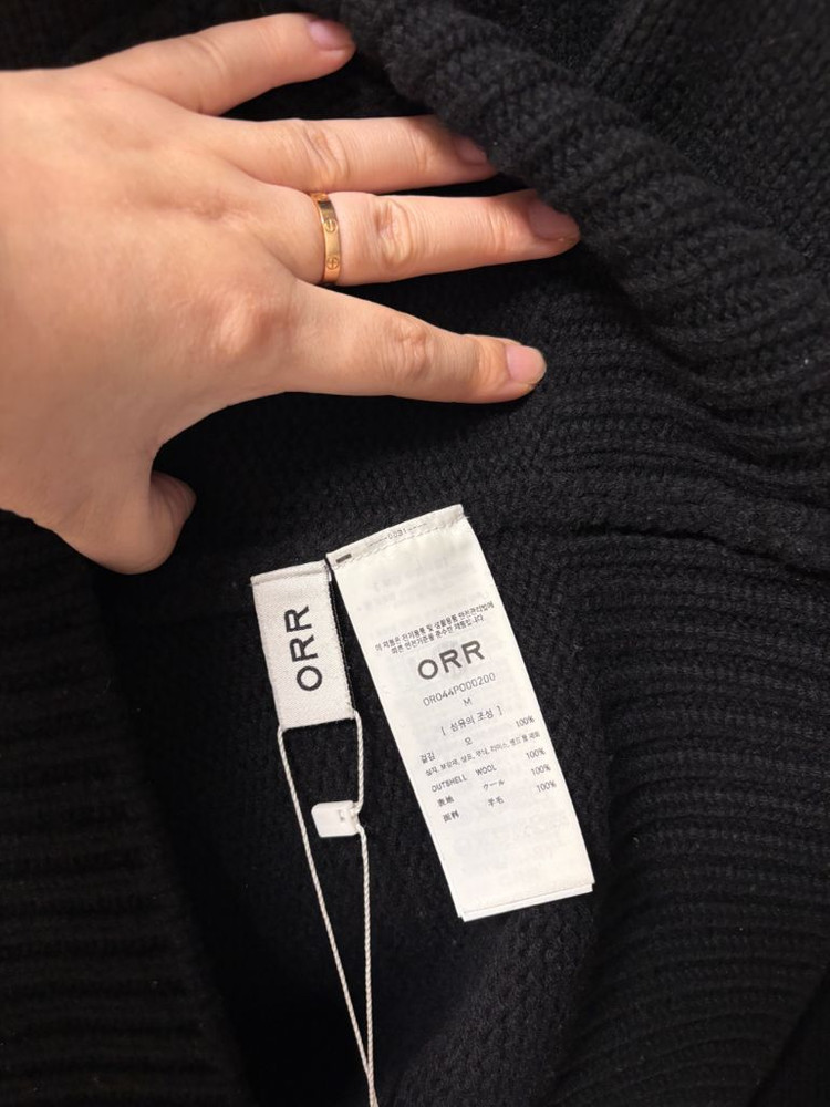 ORR 울100 터틀넥 풀오버 블랙 M--4