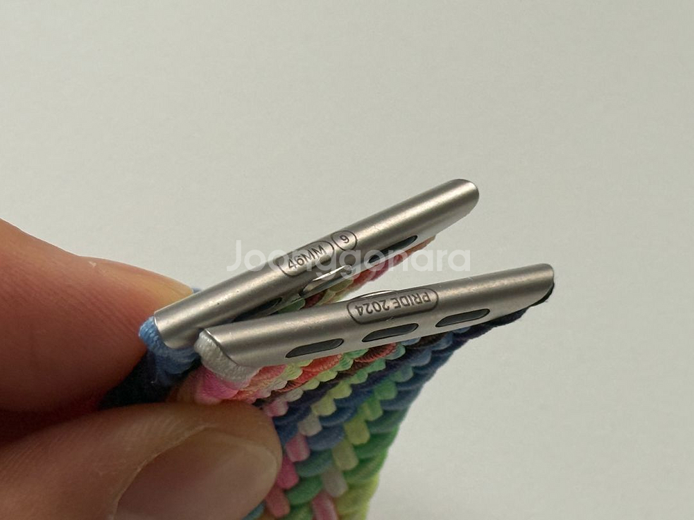 애플워치 정품 브레이드 솔로 루프 S급 46MM 9 사이즈 프라이드 에디션 풀박--3