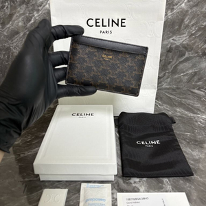 셀린느 트리옹프 카프스킨 캔버스 카드지갑