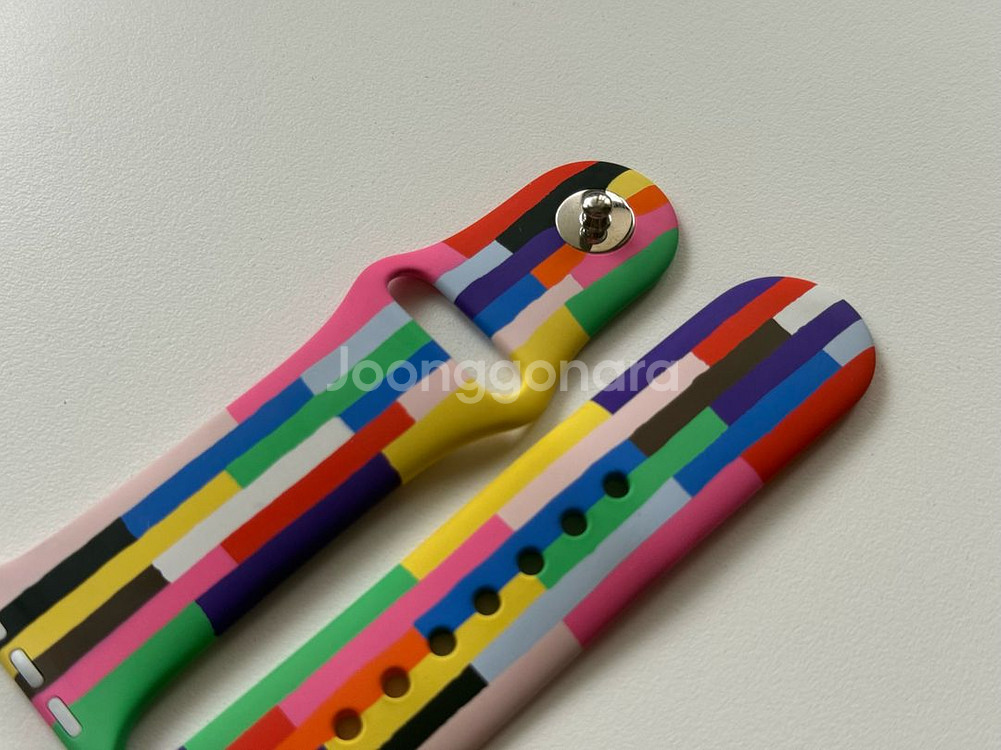 애플워치 정품 스포츠밴드 S급 46mm 프라이드 에디션 25-apr 풀박--3