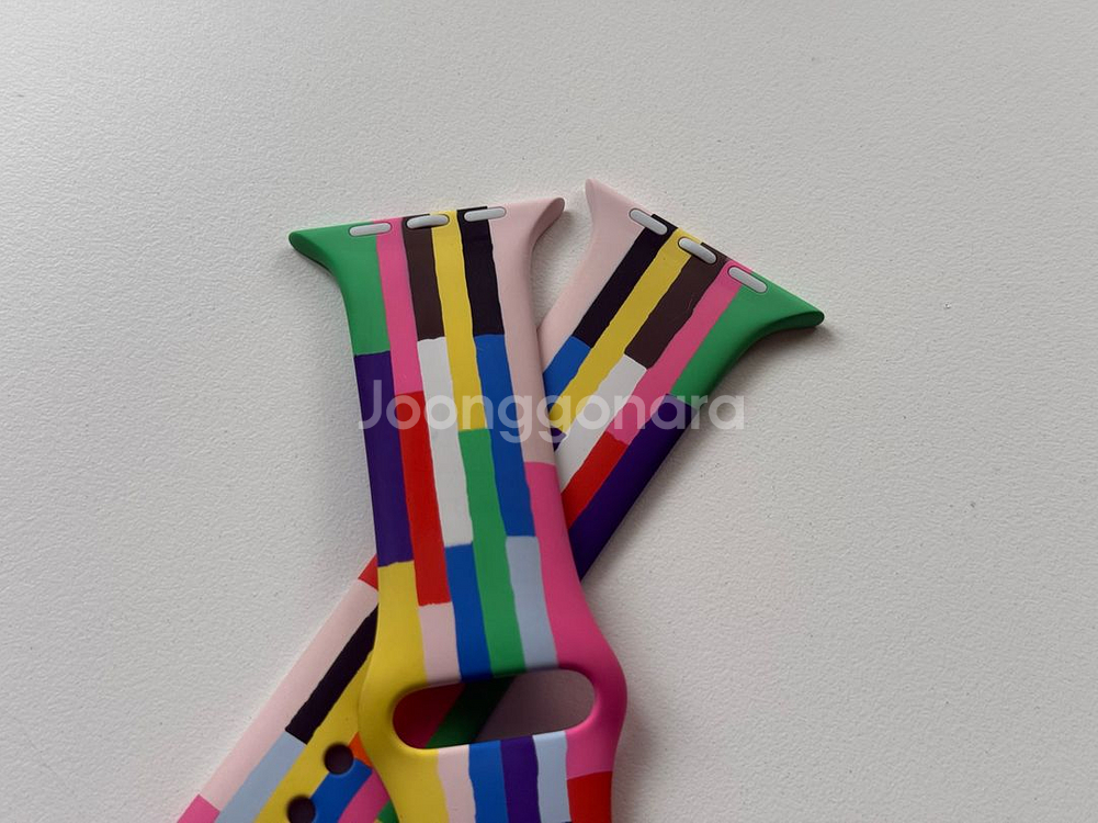 애플워치 정품 스포츠밴드 S급 46mm 프라이드 에디션 25-apr 풀박--5