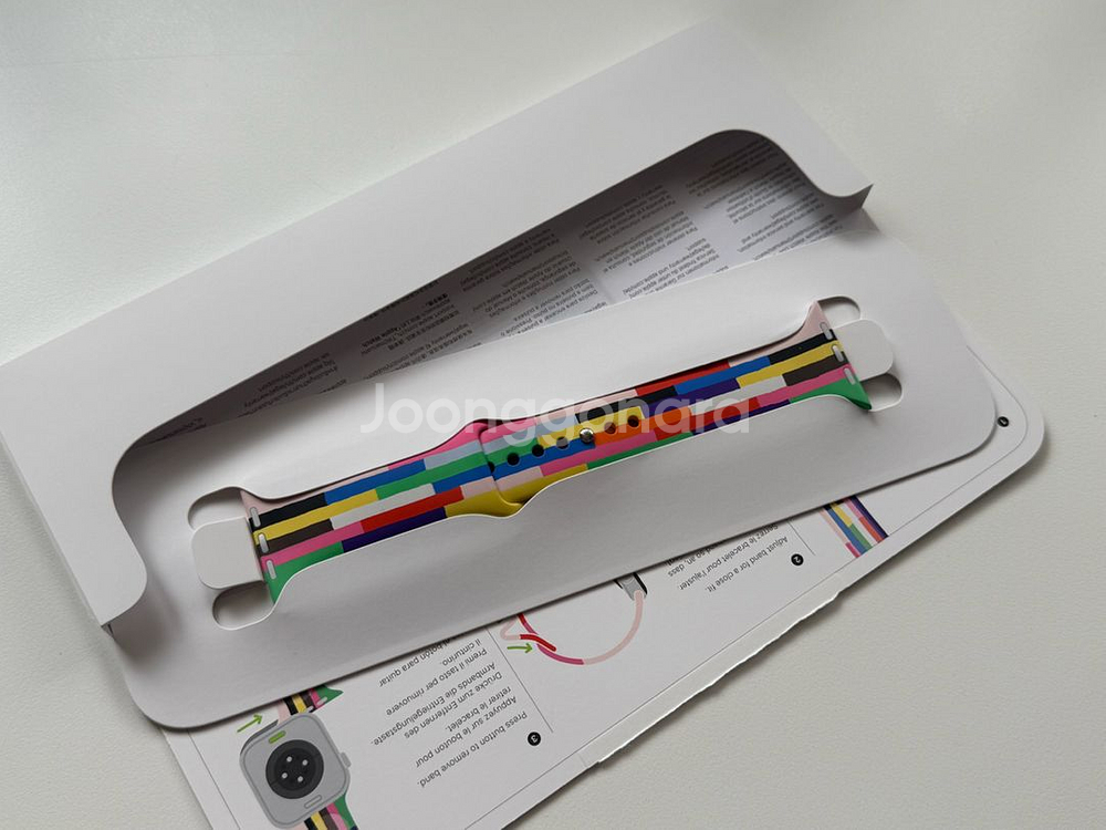 애플워치 정품 스포츠밴드 S급 46mm 프라이드 에디션 25-apr 풀박--6