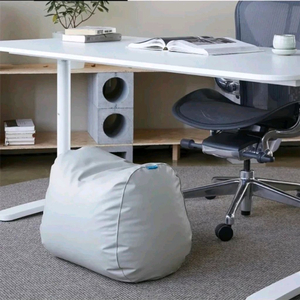 폴리몰리 빈백 에그 풋스툴 인조가죽 발받침대