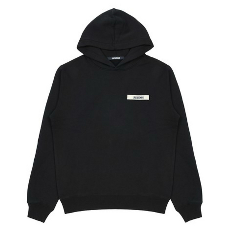 [새상품/택포] 자크뮈스 후드 그로 그레인 그로그랭 로고 후드 (블랙)--3