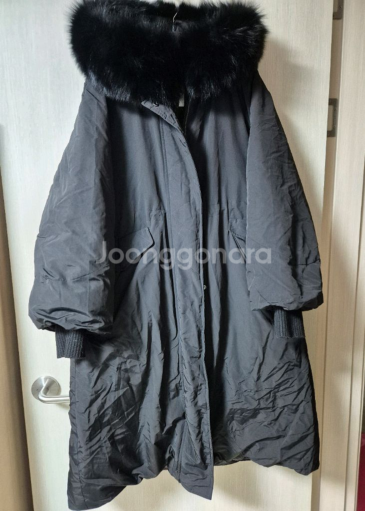 AtG 엣지 구스다운 롱 패딩 폭스퍼 후드 77--2